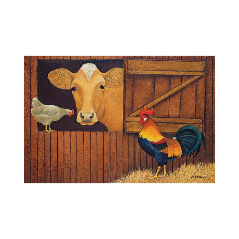 Friends in the Barn 1 Piece Wrapped Canvas Wall Art, 66.04 cm H x 45.72 cm W x 1.91 cm D
