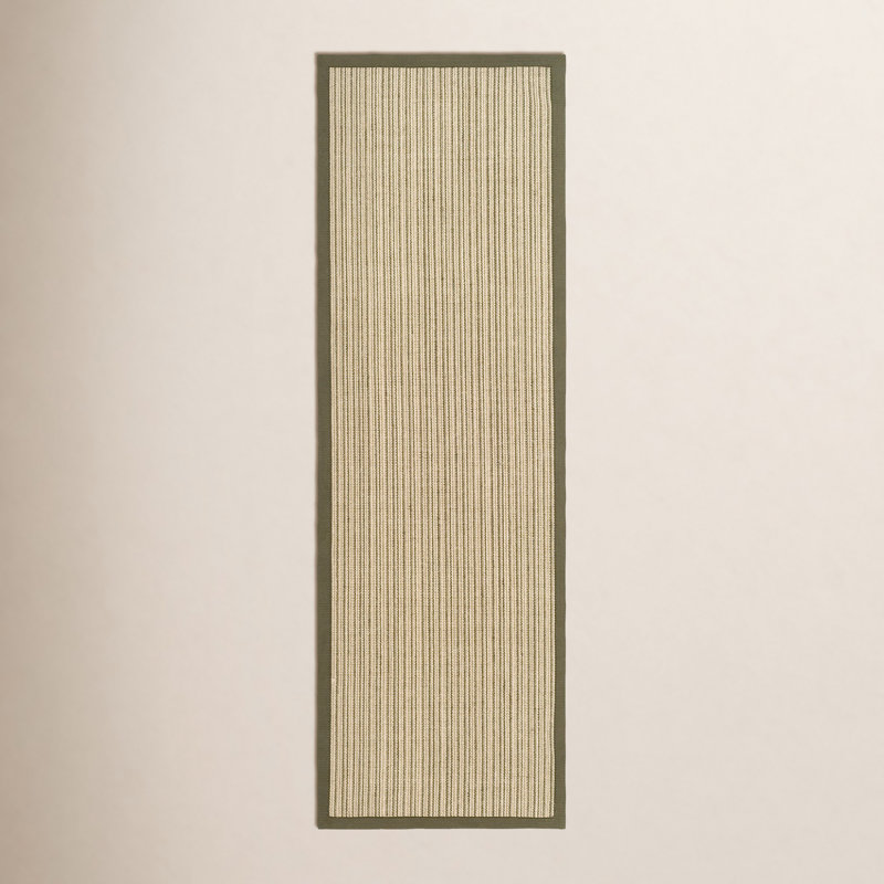 Saulo Auckland Jute/Sisal Natural Area Rug, Runner 2'6" x 8'