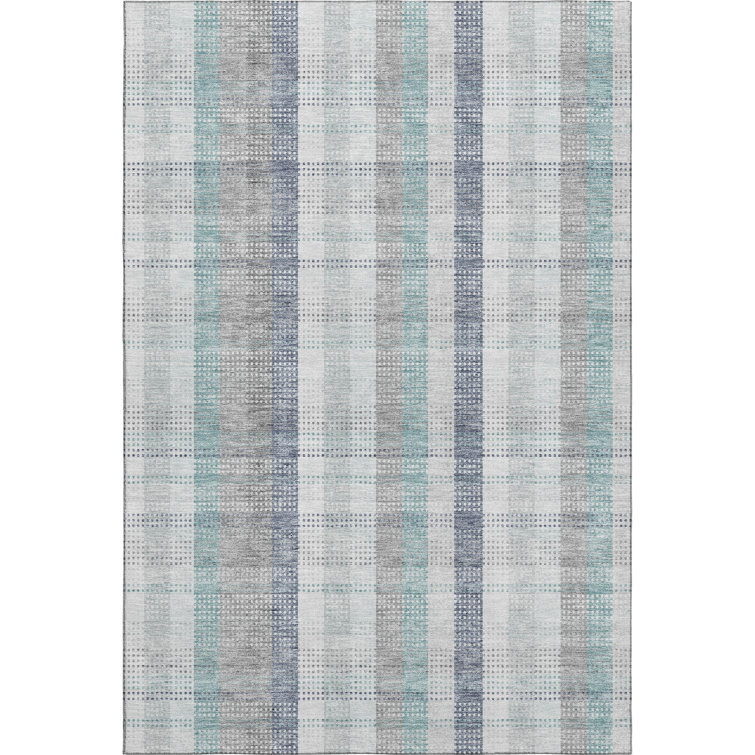 Premium Machine Washable Prisco Silver Rug