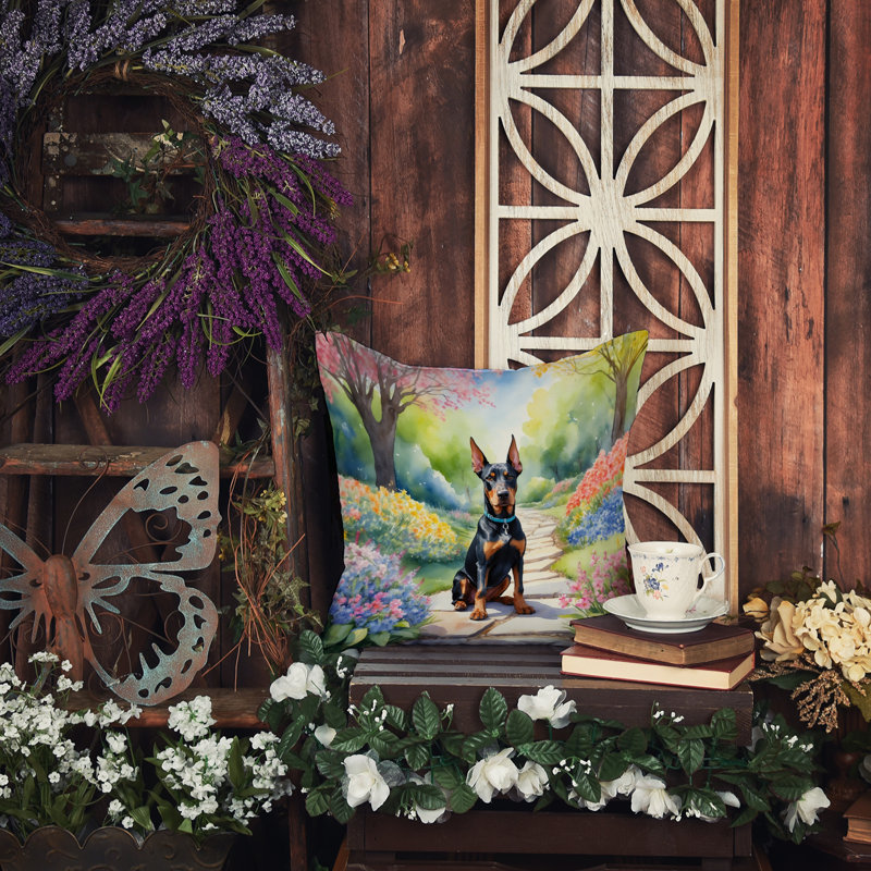 Coussin décoratif intérieur / extérieur Spring Path, H 14 po x l 14 po