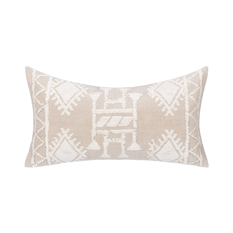 Coussin Abbey, Rectangle H 14 po x l 26 po, Ivoire ivoire