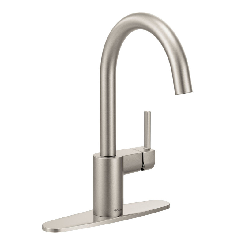 Robinet de cuisine monocommande Align, Acier inoxydable résistant aux taches