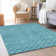 Premium Machine Washable Prisco Teal Rug