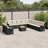 Vidaxl Garden Sofa Set Black, Cream White