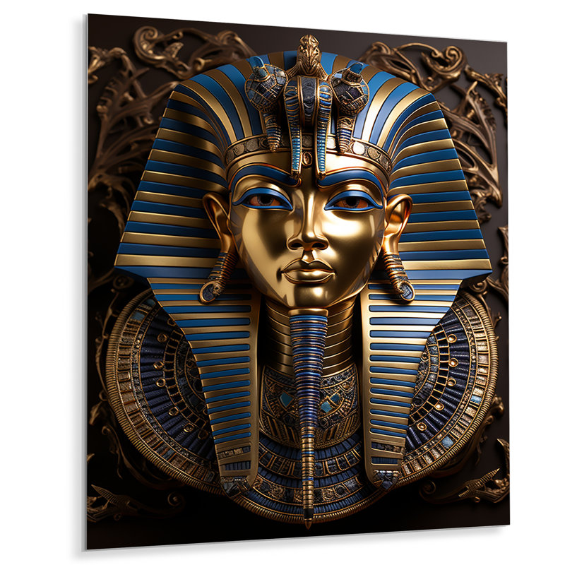 Égyptien Pharaons Regalia - Égypte, reproduction d'art sur métal, H 20 po x l 12 po