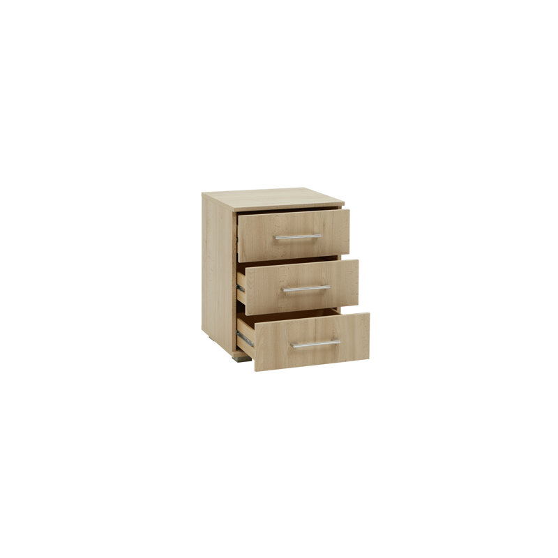 Athar 41cm W Manufactured Wood Bedside Table, Brown