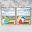 «Beach Ball I», reproduction encadrée de qualité supérieure - prêt à être accroché - aucun clou requis - aucun clou requis-1251324812-1251324530