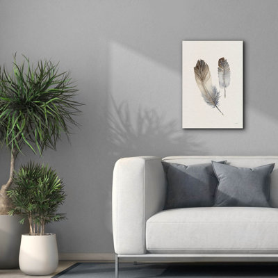 «Epic Graffiti» «Falling Feathers 1» par Katrina Pete, art mural sur toile, 12 po x 16 po
