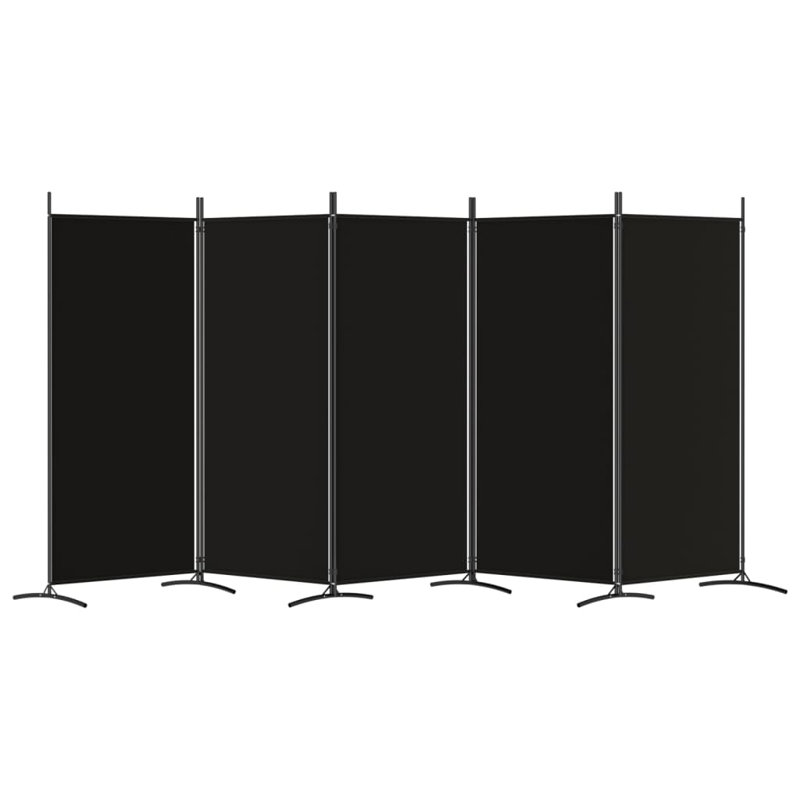 Abdisamad 3 Panel Room Divider, Black, 5, 180cm H x 433cm W