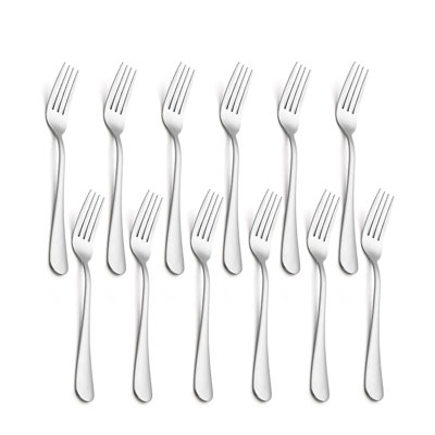  Silverware, Dinner Fork 8 Inches, Mirror Polished Dishwasher Safe, Forks Set Of 12 Premium Food Grade Stainless Steel Forks For Home Kitchen Party Restaurant