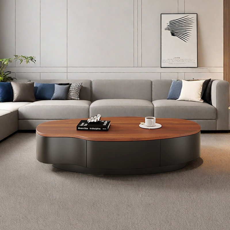 Table basse Minimalist, H 12,99 po x L 39,37 po x l 19,68 po, Noir, noir, noir, noir