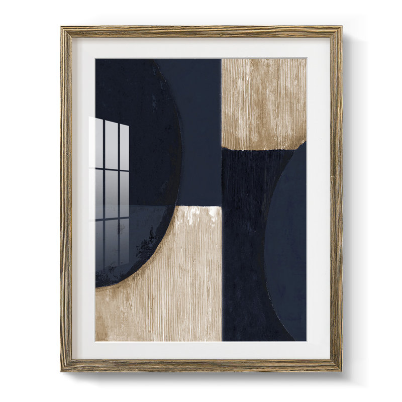 New Spin II, reproduction encadrée, Blanc, Papier avec cadre noyer
