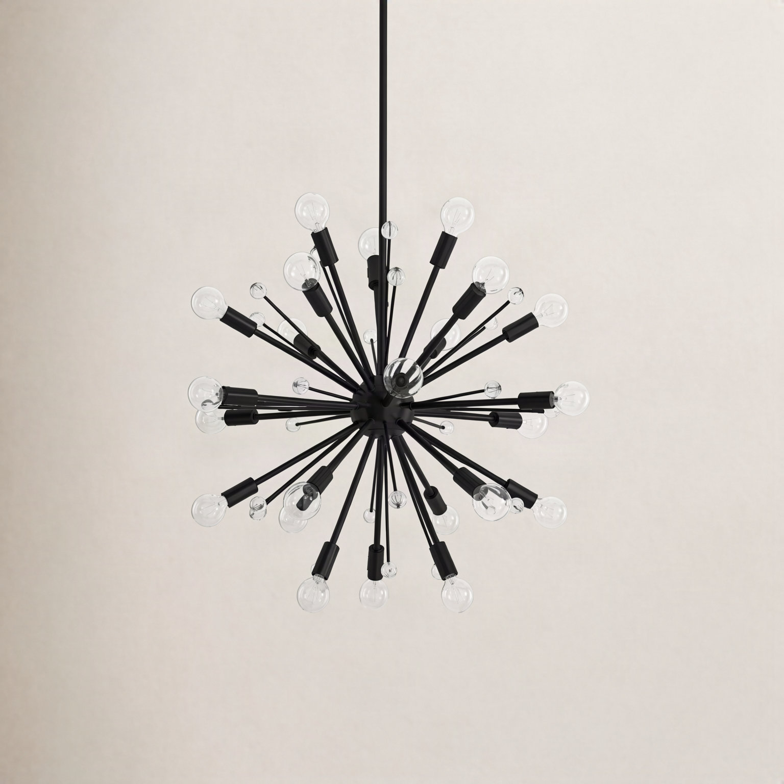 24-Light Chandelier, Black