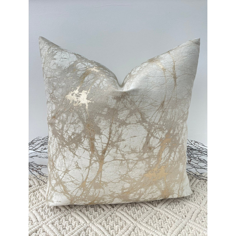 Abstract Square Cushion Cover, Cream Abstract