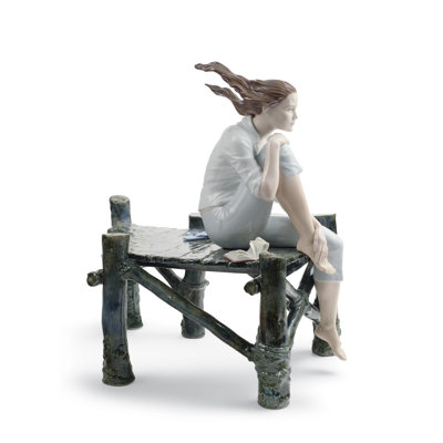 Sunset at the Pier Woman Figurine