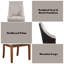 Chaises Gilsea en tissu seulement, sans les tables