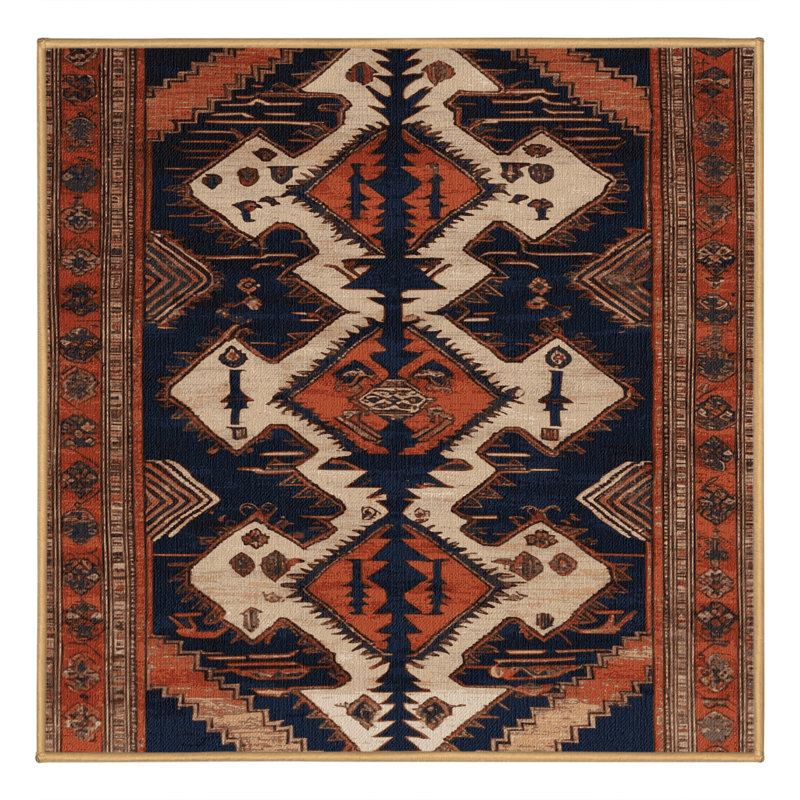 Tapis brun lavable à la machine, Carré 4 pi