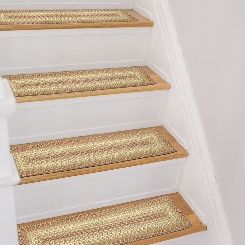 Tapis d'escalier d'intérieur tressé en jute de qualité supérieure - taille 8 po x 28 po, Rectangle 8 po x 2 pi 4 po, 13