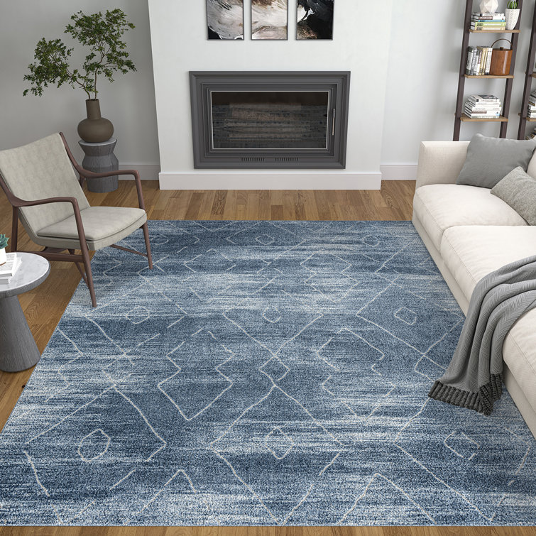 Tapis bleu / gris Aavin