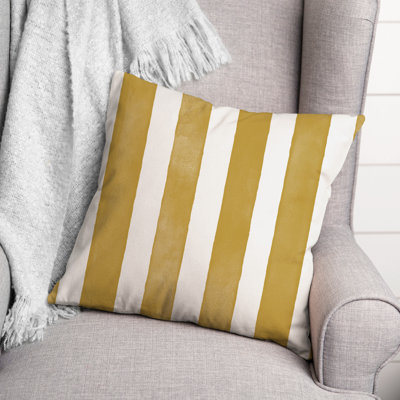 Housse et insert de coussin carré extérieur Watercolor Stripe 4