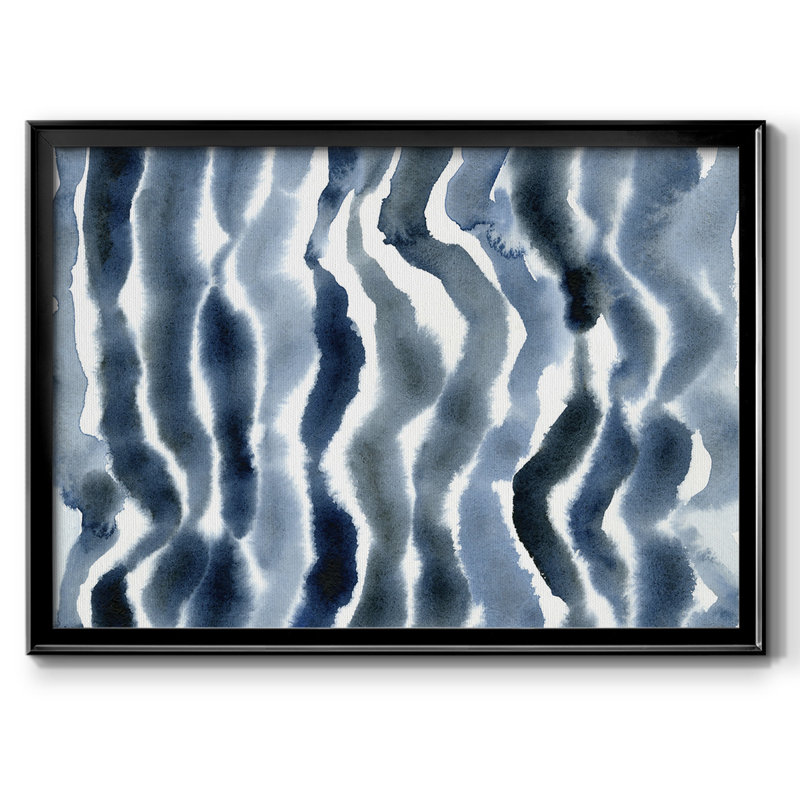 Toile tendue encadrée True Blue Wave II, Noir, H 26 po x l 38 po x P 1,5 po