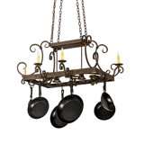 Caiden Handcrafted 6 Light Pot Rack