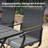 6-Person Patio Dining Set with Rectangular Dining Table and 6 PVC-coated polyester Swivel Chairs-2120846698