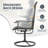 Bhairavi 6-Person Patio Dining Set with Swivel Chairs-578871720-550023738-550023741