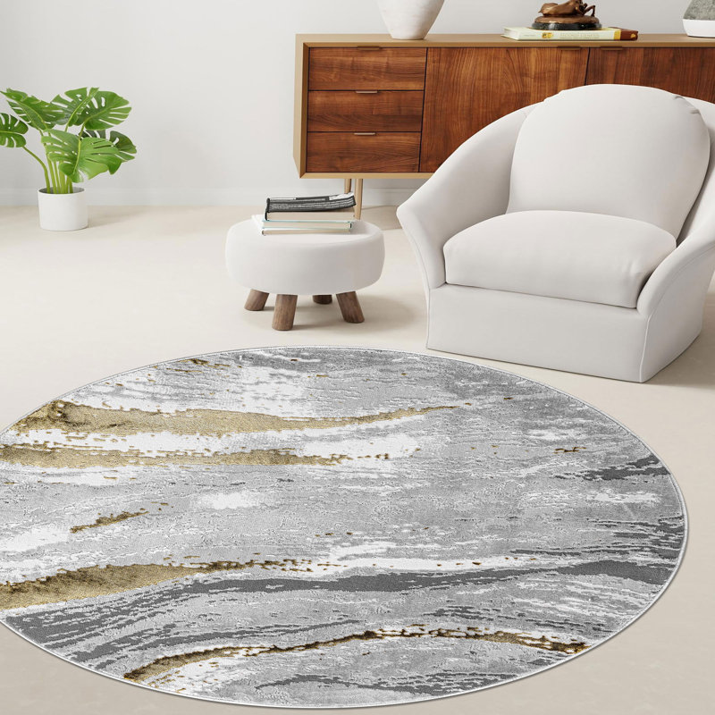 Abstract Indoor / Outdoor Area Rug, Rectangle 60 x 110cm