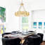Lustre 8 lumières avec finition champagne