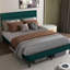 Base de lit tapissier grand format avec tête de lit, aucun sommier tapissier requis et espace de rangement spacieux de 14 pouces sous le lit-1095166554-1095166501