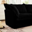 Velours côtelé noir 2 places, ajout, confortable maison 2 avec repose-pieds, tissu, design intérieur élégant
