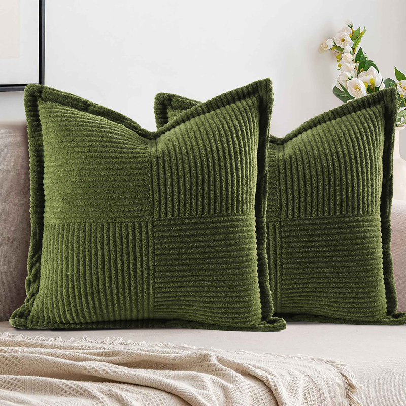  Housse de coussin texturée, Vert