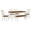 Ensemble de salle à manger 6 pièces avec 4 chaises et banc Classic