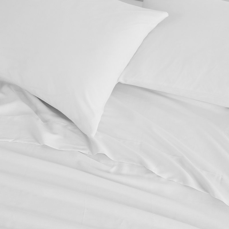 TENCEL Lyocell & Linen Sheet Set, White, King Sheet Set