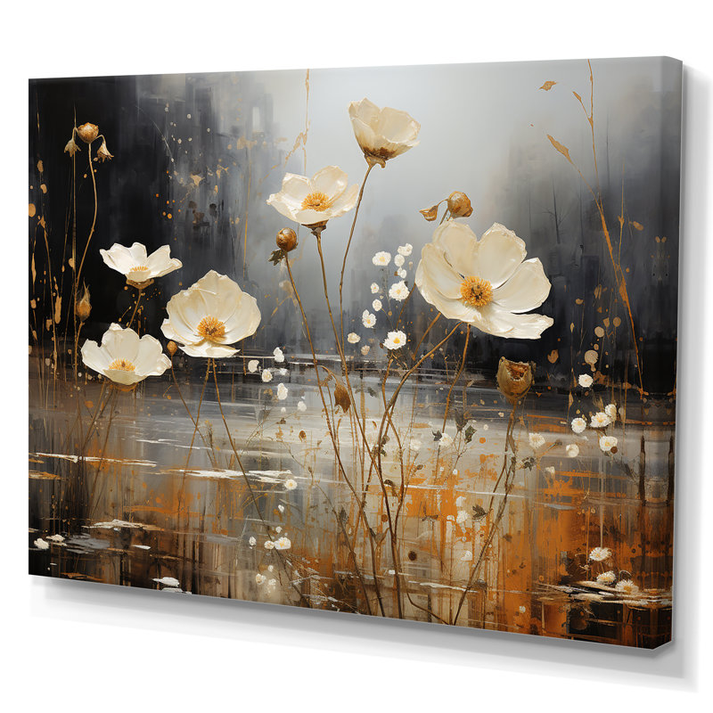 Impression sur toile Gilded Garden Blooming Meadows II, H 16 po x l 32 po x P 0,5 po, Toile tendue