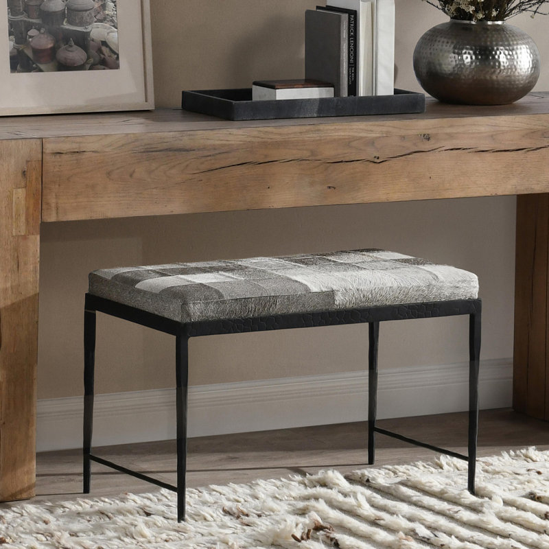 Banc en peau de mouton 28 po Achen gris