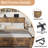 Farmhouse Wood Platform Bed Frame With 2 Drawers,Full Size Bed Frame With Charging Station,No Box Spring Needed-392005251-397073895
