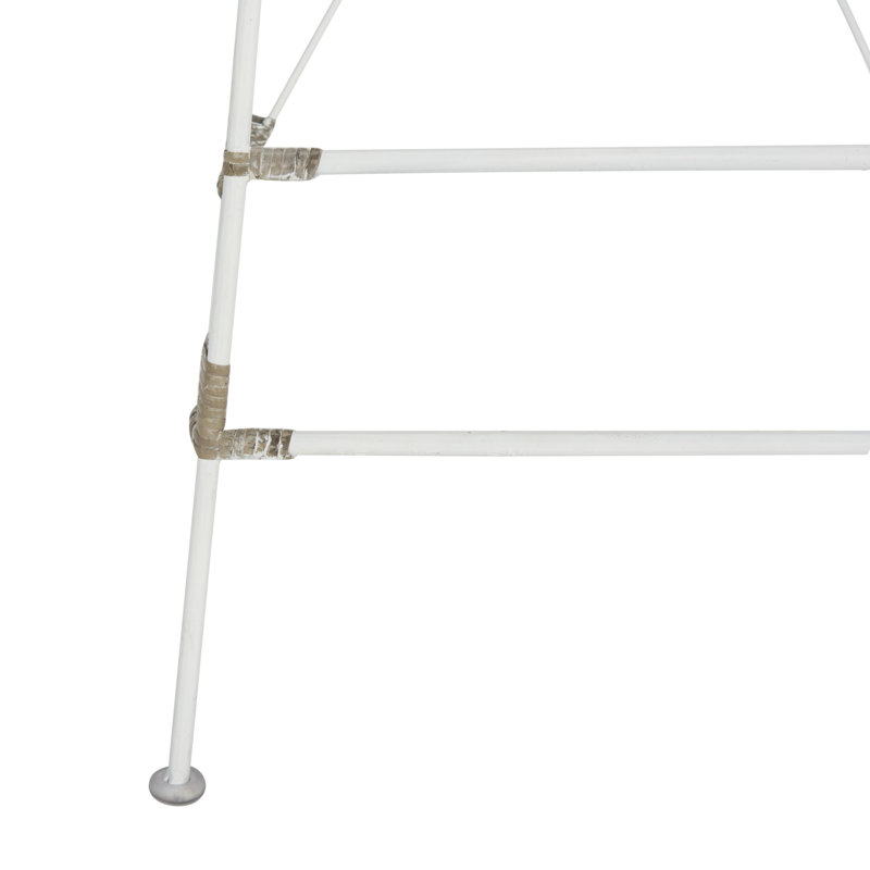 Tabouret de bar et de comptoir Lisdale, Blanc délavé, Tabouret de bar (siège d’une hauteur de 29,5 po