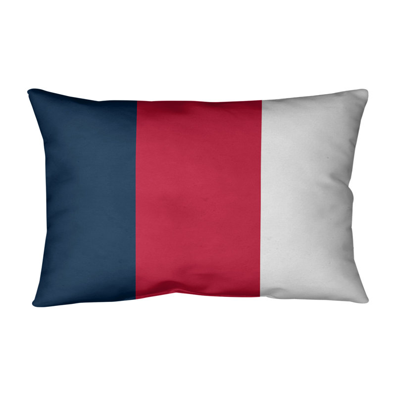 Coussin lombaire intérieur/extérieur baltimore retour, Milieu rouge / Côté blanc