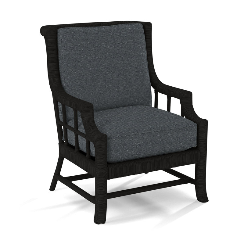 Fauteuil Lafayette, Noir antique, Chenille rose / velours uni; 0809-14