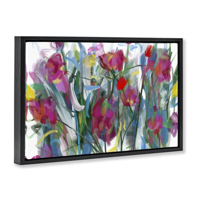 Cadre flottant Expressive Blooming Roses, design par Atelier Posters