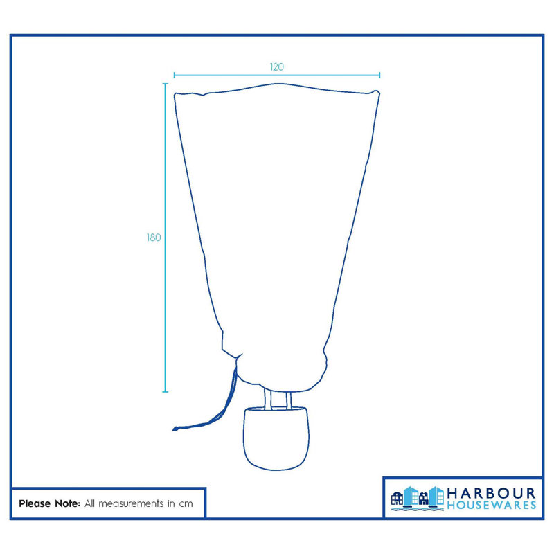 Plant Fleece Frost Protection Covers , 180cm H x 120cm W x 120cm D