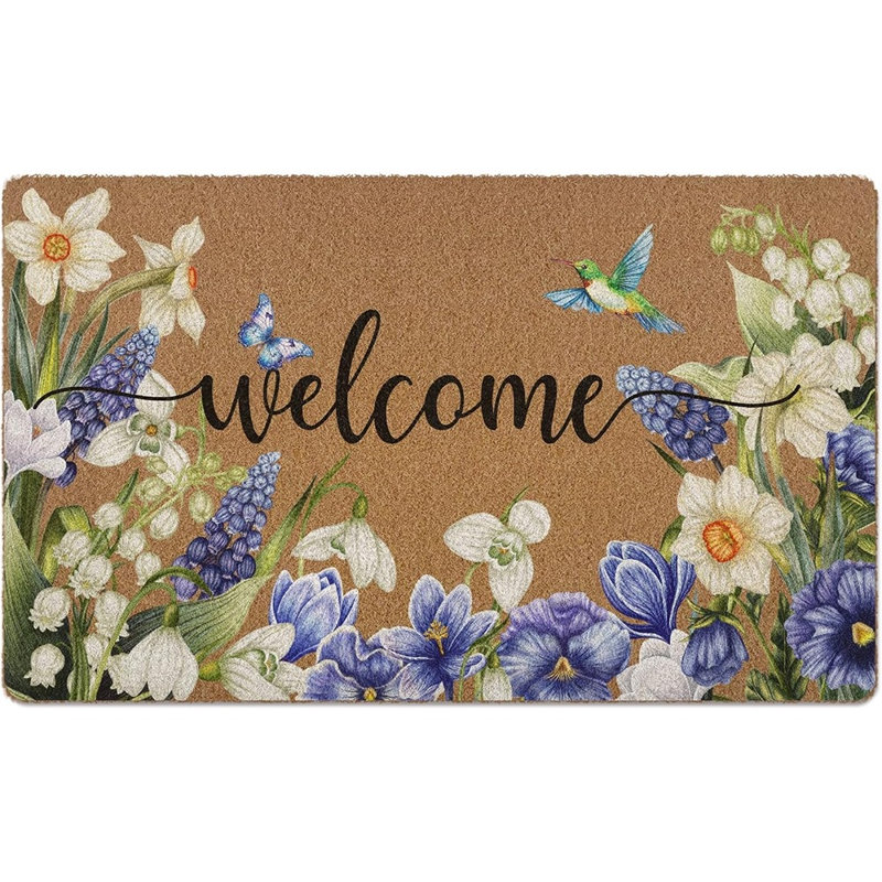 Multicolore - tapis de porte Spring Hummingbird