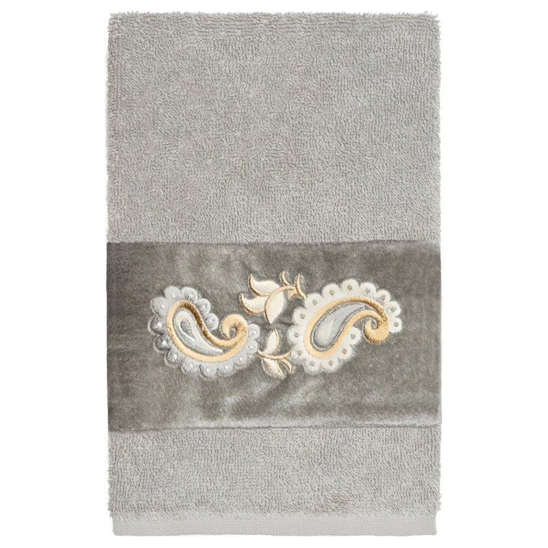  Ensemble de serviettes 4 pièces 100% coton turc, Gris clair