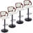 Ferriera Set of 4 Swivel Bar Stool Upholstered Adjustable Height Counter Stool with Leather Seat Metal Frame-586213501