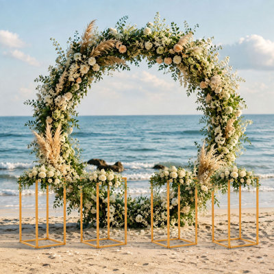 10 supports à fleurs de 40 cm (15,7 pouces) pour centres de table de mariage, présentoirs floraux