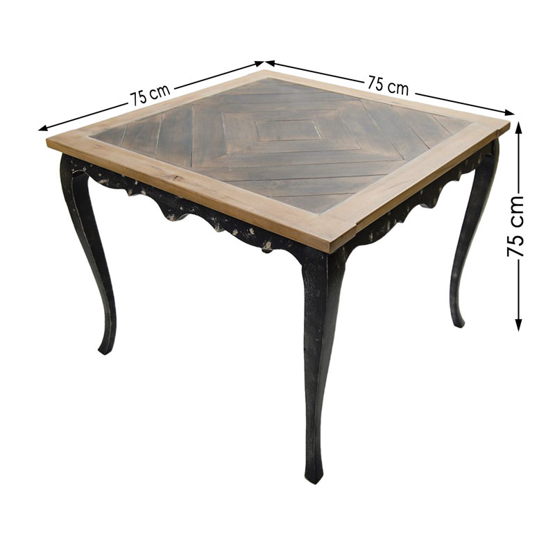Heathcote Solid Wood Dining Table, H75 x L75 x W75cm