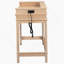 Ensemble de table de salle à manger 4 pièces pour 3 personnes, ensemble de table et chaises de cuisine rétro avec 3 tiroirs de rangement, idéal pour les petits espaces (naturel)-1821750366