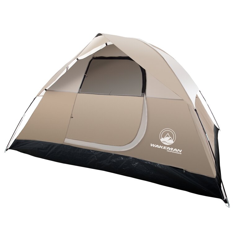 Wakeman Outdoors Camping Tent - Water-Resistant Family Tent with Rain Fly,  Pocket & Carrying Bag